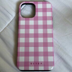 Iphone 12 Pro pink checkered case from Burga
